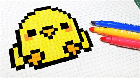 Dibujos de puntos dibujos en cuadricula dibujos en pixeles dibujos pixelados dibujos sencillos pixel art dibujos kawaii arte en cuadernos dibujos en cuadros. Handmade Pixel Art - How To Draw a Kawaii Chick #pixelart
