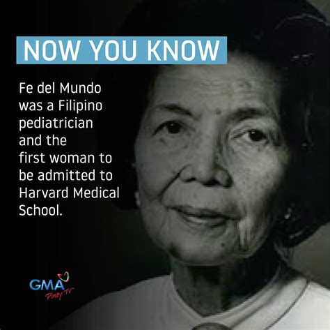 Gma Pinoy Tv On Twitter Did You Know That Pediatrician Fe Del Mundo
