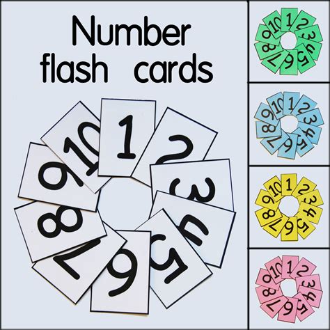 Educational Number Flash Cards 1 102050100 For School Classroom Or