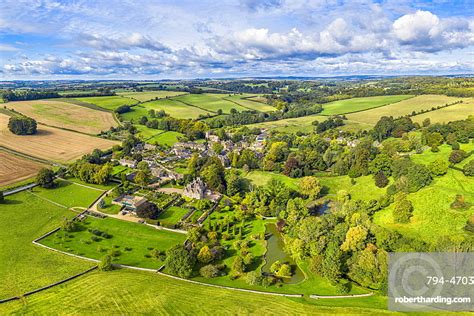 Aerial View Over The Village Stock Photo