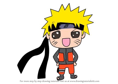 How To Draw Kawaii Naruto Uzumak Kawaii Characters Step By Step