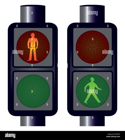 Walking Man Traffic Lights Stock Vector Image And Art Alamy