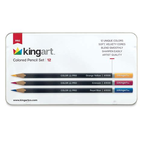 Kingart Colored Pencils Set Of 12 Blick Art Materials