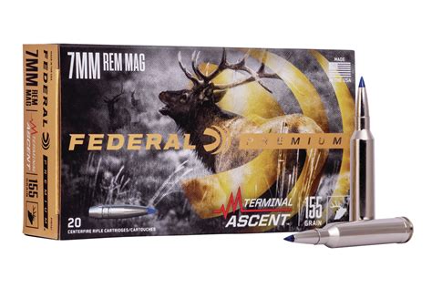 Federal 7mm Rem Mag 155 Gr Terminal Ascent 20box Sportsmans Outdoor
