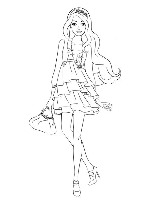 Printable Barbie Coloring Pages Home Design Ideas