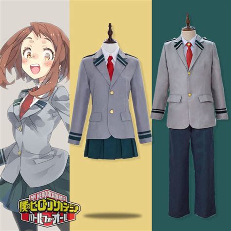 Anime My Hero Academia Character School Uniform Set Cosplay Costume Or