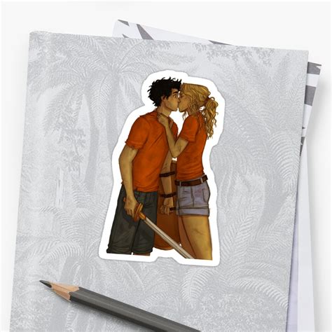 First Kiss Percabeth Sticker By Ritta1310 Redbubble