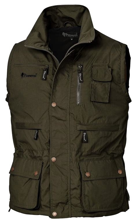 Pinewood Tiveden Mens Outdoor Vest Green Uk Clothing