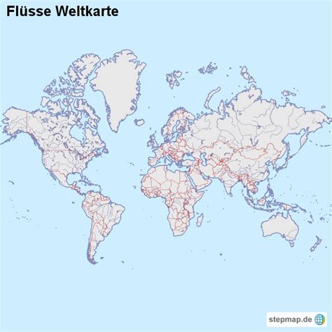 Flüsse Weltkarte World Map Weltkarte Peta Dunia Mapa Del Mundo