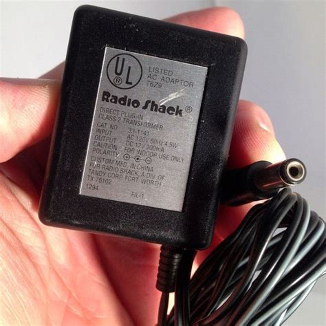 Radioshack Radio Shack 33 1141 Dc 12v 200ma Power Supply Adapter Keep