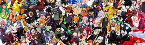 Free Download Anime Crossover Poster Hd Wallpaper Download 3840x1200