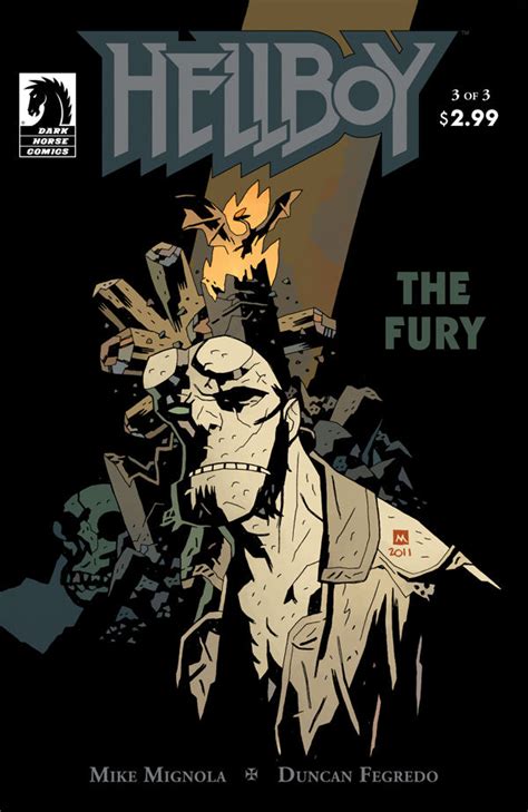 Hellboy The Fury 3 Mike Mignola Cover Profile Dark Horse Comics