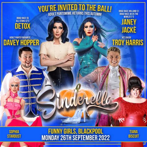 sinderella adult panto at funny girls event tickets from ticketsource