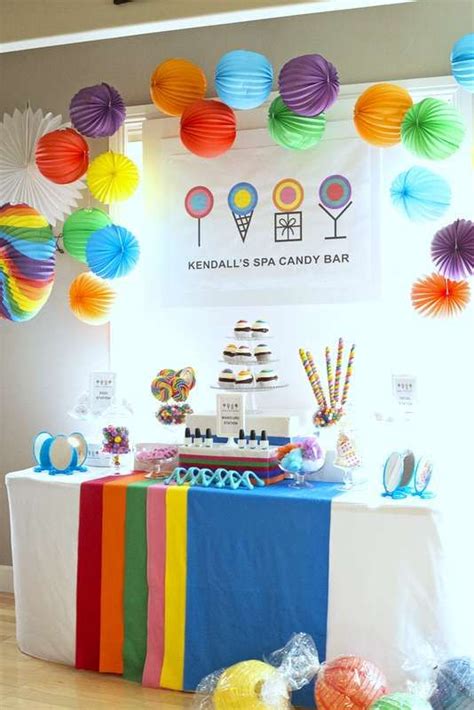 Check spelling or type a new query. spa & candy Birthday Party Ideas | Candy bar birthday ...