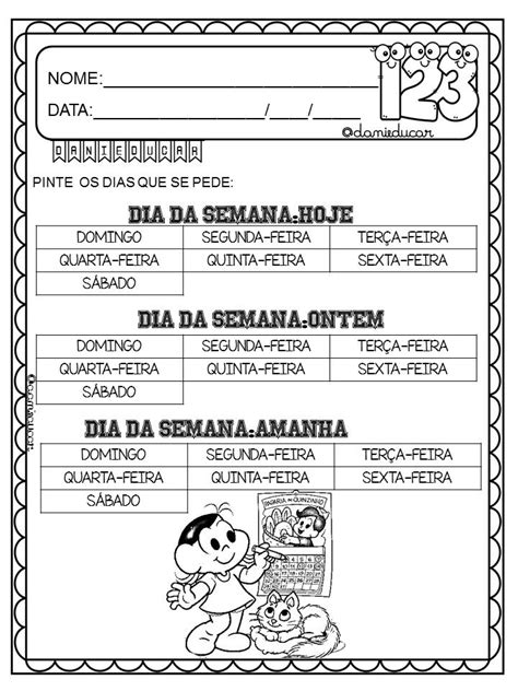 Atividades Do Calendário Dani Educar