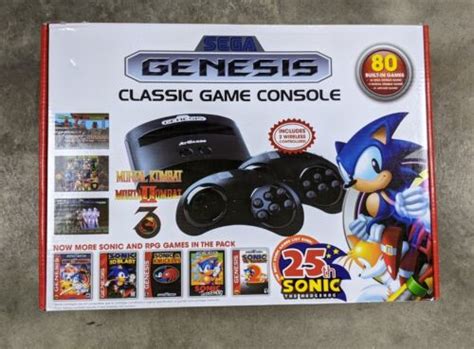 25th Sonic Sega Genesis Classic Mini Game Console 80 Built In Games