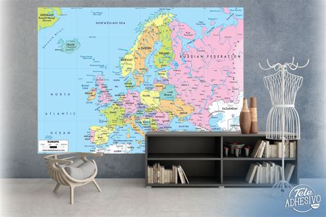 Wall Mural Political Map Of Europe