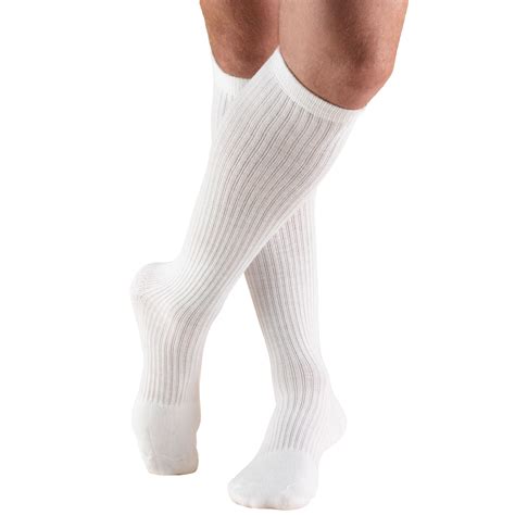 Truform Mens Socks Knee High Cushion Foot Active Casual Style 15 20 Mmhg L White 1933 L