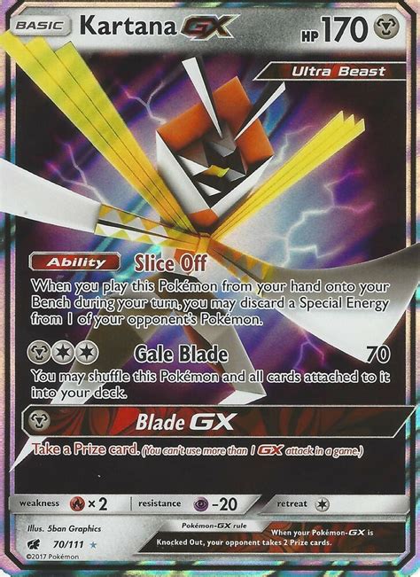 Maybe you would like to learn more about one of these? POKEMON SUN & MOON CRIMSON INVASION CARD: KARTANA GX - 70 ...