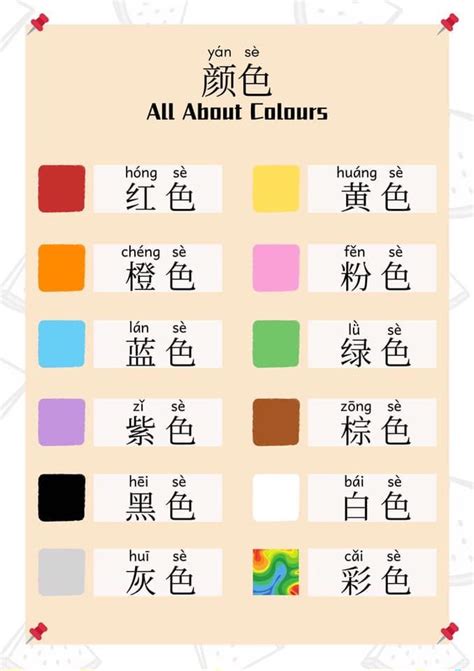 23 Basic Colors In Mandarin Ideas Cfj Blog
