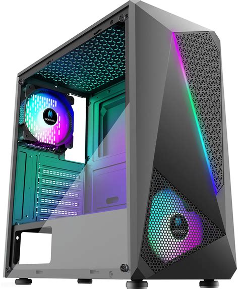 Buy Morovol Pc Case With Led Light Strip Atx Pc Case Designed With