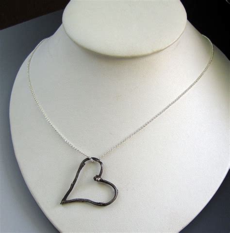 Valentine Jewelry Heart Pendant Sterling Silver Twig