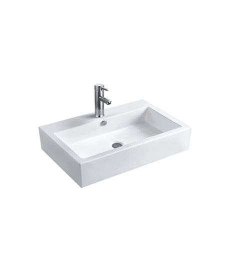 Buy Imog Ceramic White Table Top Cum Wall Hung Wash Basin