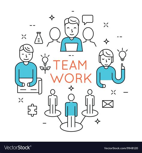 Teamwork People Organization Royalty Free Vector Image