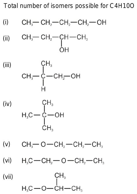 The Number Of Structural Isomers In C H O Will Be