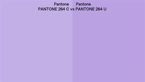 Pantone 264 C Vs Pantone 264 U Side By Side Comparison