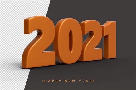 Premium Psd New Year 2021 3d Text Effect
