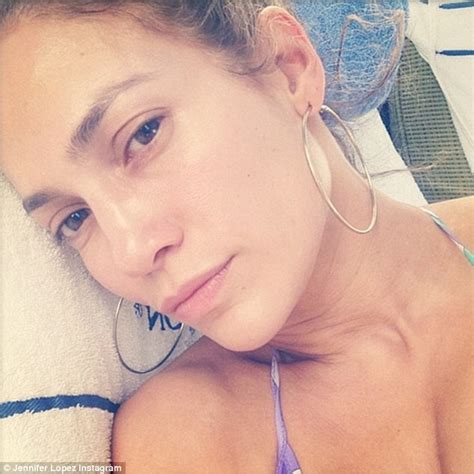 Jennifer Lopez Posts A Slew Of Bikini And Make Up Free Selfies Daily