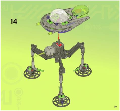 Lego 7051 Tripod Invader Instructions Space Alien Conquest
