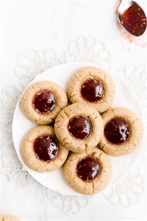 Cookies and christmas go together like, well, cookies and christmas!! Healthy Christmas Thumbprint Cookies in 2020 | Jam ...