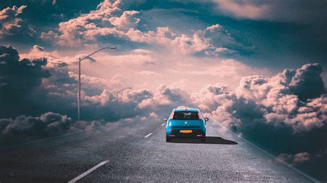 How To Make Background Road Sky Fantasy Photoshop