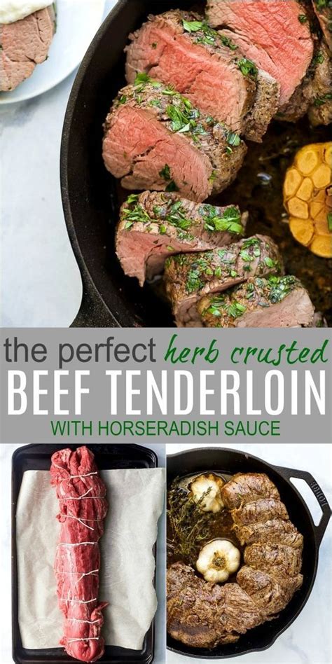 I also use prepared minced garlic out of a jar. Herb Crusted Beef Tenderloin with Horseradish Sauce | Beef ...