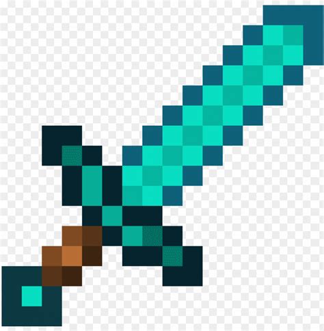 Diamond Sword Minecraft Stone Sword Pixel Art Png Transparent With