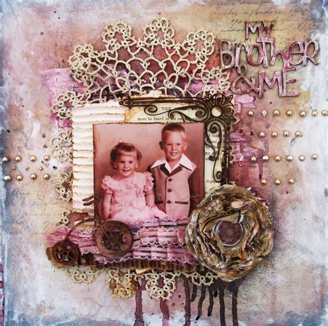 Scrap Fx My Brother And Me Vintage Scrapbook Mixed