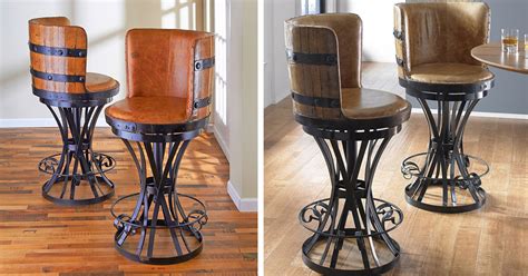 These Incredible Tequila Barrel Bar Stools Are Perfect For Any Home Bar