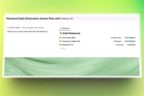 💸 Debt Elimination Action Plan