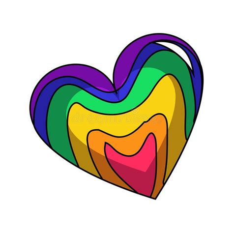 isolated lgbt heart shape valentine day symbol stock vector illustration of valentine shape
