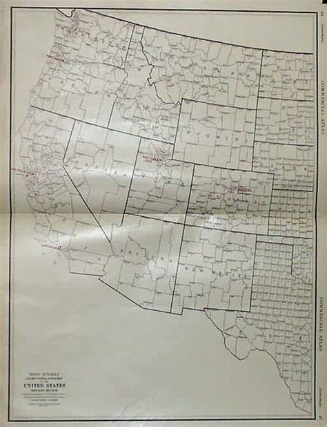 Rand Mcnally County Population Map Of The United States Western Section