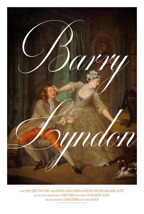 Poster For Barry Lyndon By Scott Saslow The Painting Is Before By Williamhogarth One Of The