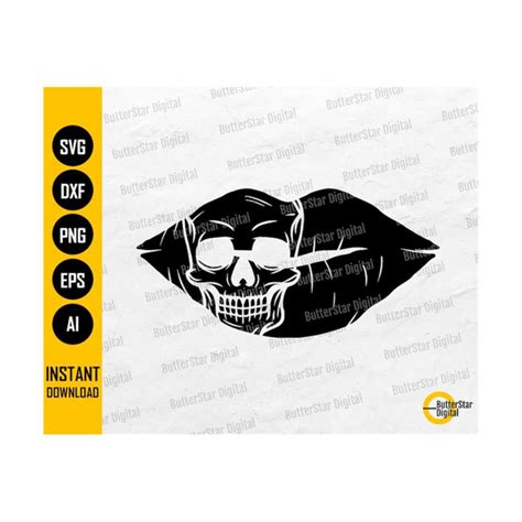 Lips Skull Svg Kiss Svg Mouth Svg Gothic Decal T Shirt Inspire