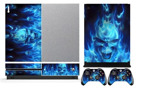 Blue Fire 256 Vinyl Skin Sticker Protector For Microsoft Xbox One S And