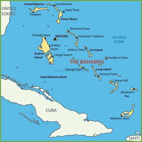 Map Of The Bahama Islands Map Of The Usa With State Names