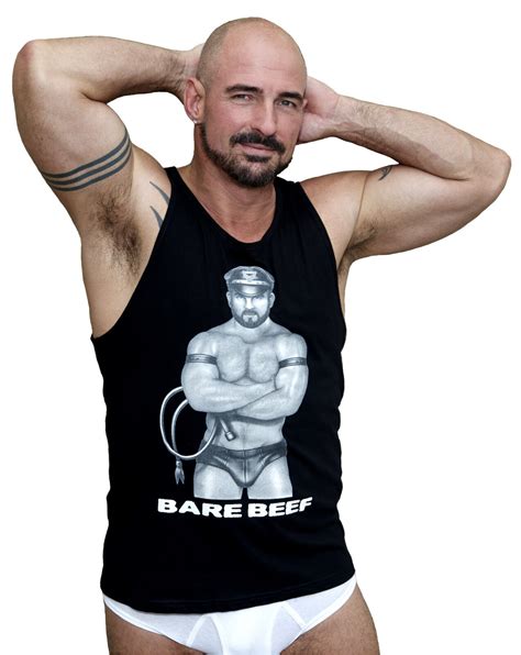 Gay Bear T Shirt 100 Cotton Basic Bare Beef Big Muscle In Leather