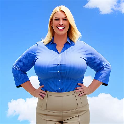 Huge Smiling Kind Very Tall A Bit Chubby Blonde Very Young Girl