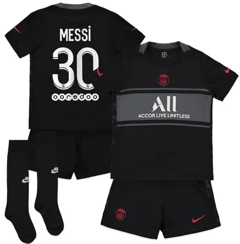 Messi Psg 2122 Third Kids Kit By Nike Jerseymotion
