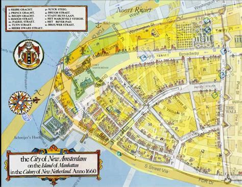 New Amsterdam 1660 Overlay Map This Image Shows Todays Streets Below